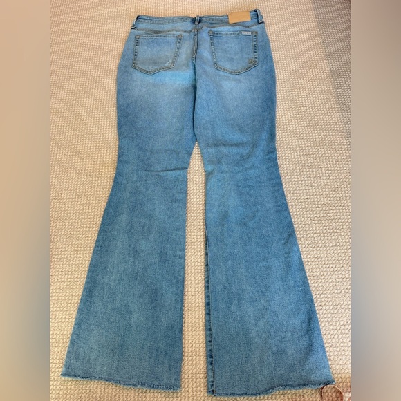 7 for all mankind distressed slim flare jeans 12 - Picture 8 of 10